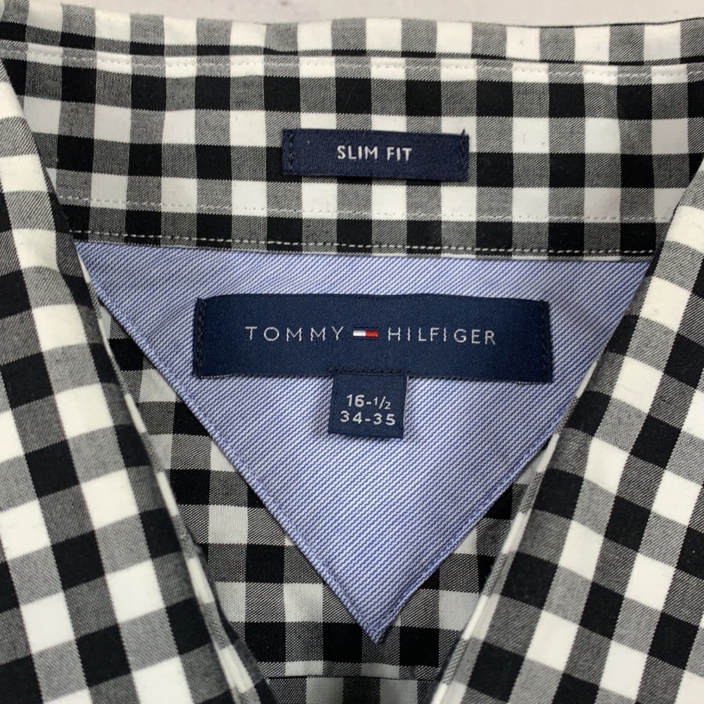 Tommy Hilfiger Black & White Slim Fit Plaid - Picture 3 of 4